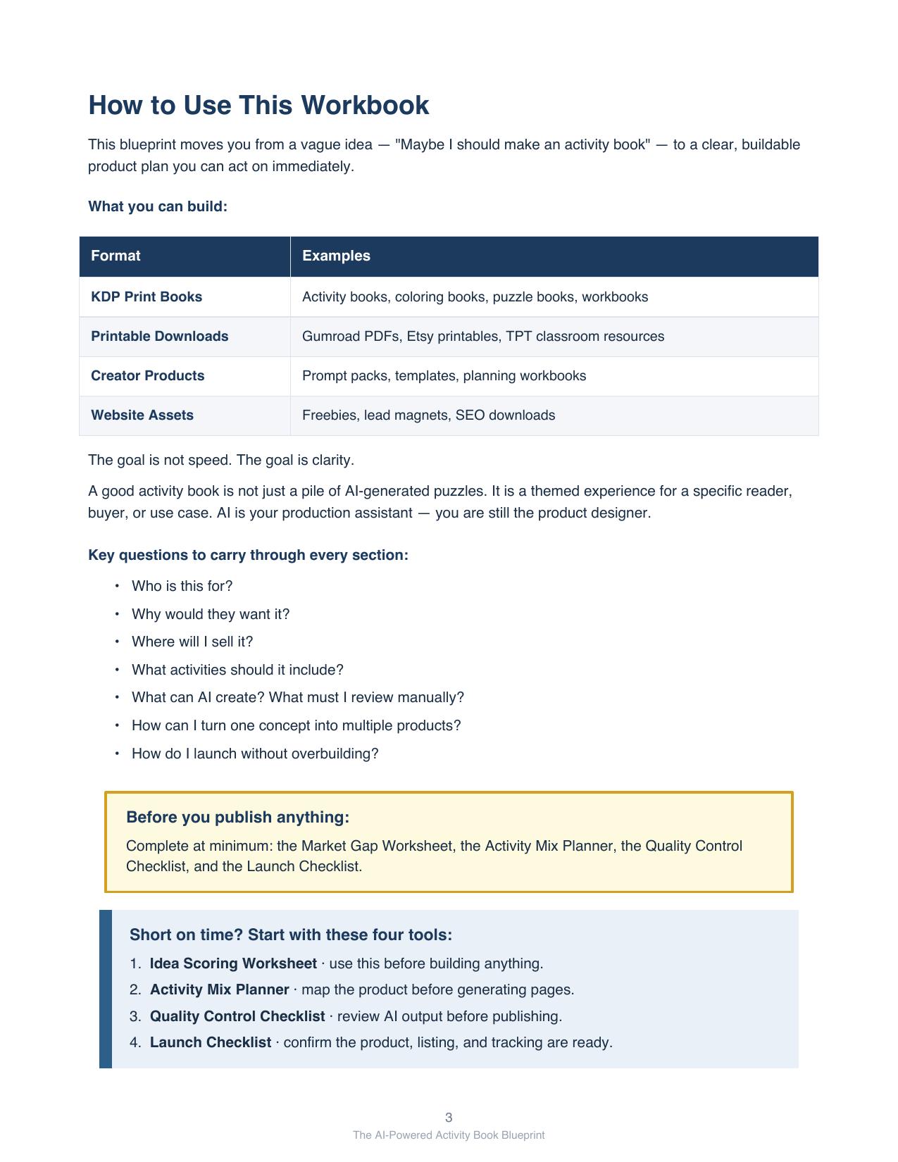 Blueprint — How to Use This Workbook